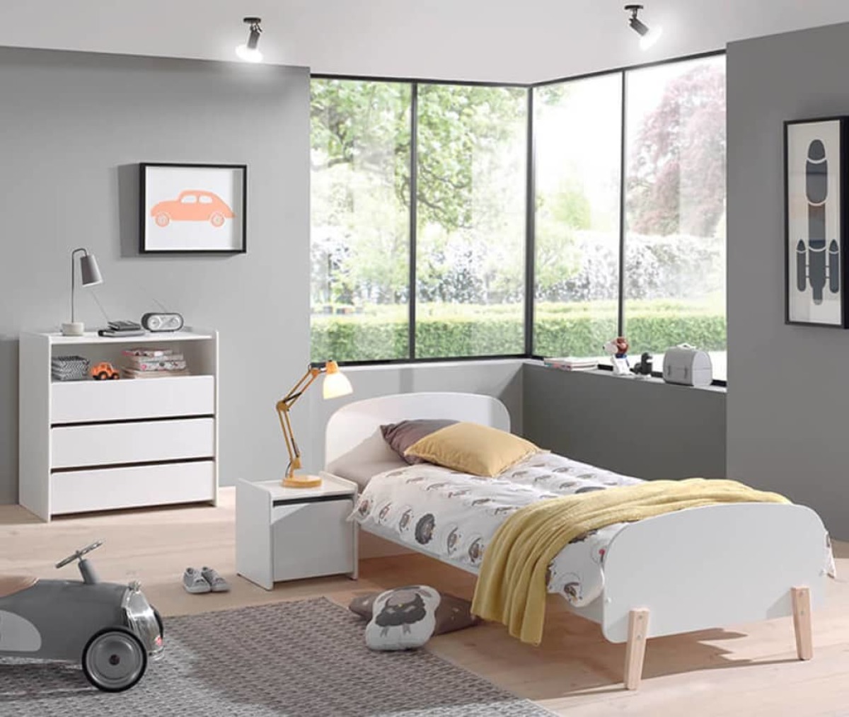 Vipack Nachtkastje Kiddy met deur hout wit