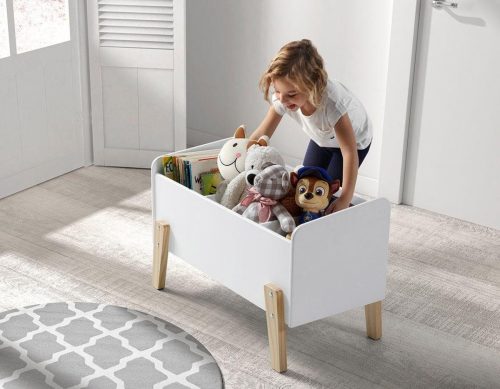 Vipack Speelgoedkist Kiddy hout wit