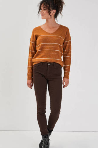 Cache Cache high waist slim fit jeans coffee bean
