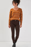 Cache Cache high waist slim fit jeans coffee bean