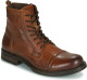 Jack & Jones leren veterboots cognac