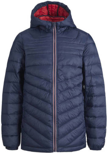Jack & Jones JUNIOR gewatteerde jas JJEHERO donkerblauw