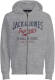 Jack & Jones JUNIOR sweatvest JJELOGO met logo grijs melange