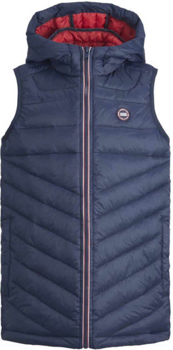 Jack & Jones JUNIOR bodywarmer JJEHERO met logo donkerblauw