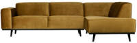 BePureHome hoekbank rechts Statement velours