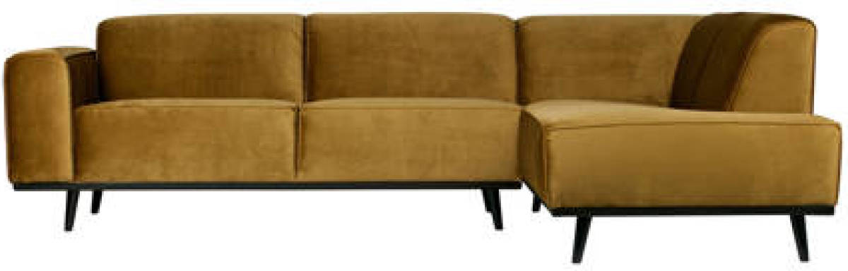 BePureHome hoekbank rechts Statement velours