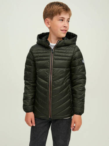 Jack & Jones JUNIOR gewatteerde jas JJEHERO donkergroen