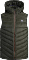 Jack & Jones JUNIOR bodywarmer JJEHERO met logo donkergroen