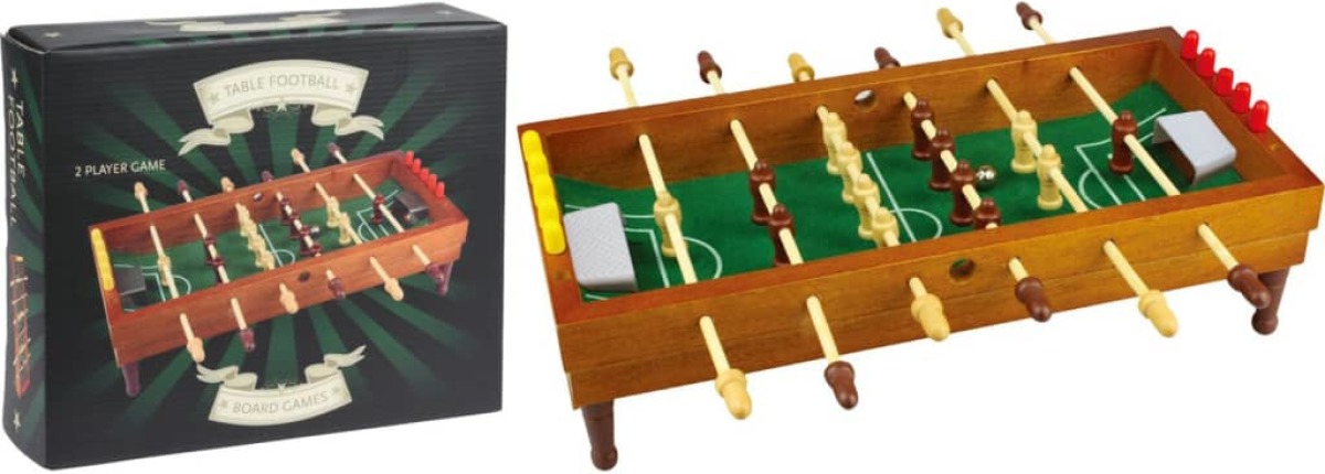 Tender Toys Free and Easy tafelvoetbalspel 35,5 x 35 cm bruin