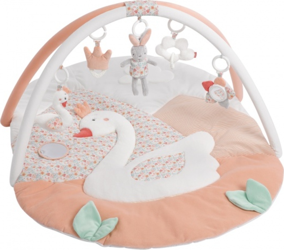 Fehn 3D speelkleed Zwanenmeer 105 cm zalmroze/wit