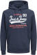 Jack & Jones ESSENTIALS hoodie met logo navy blazer