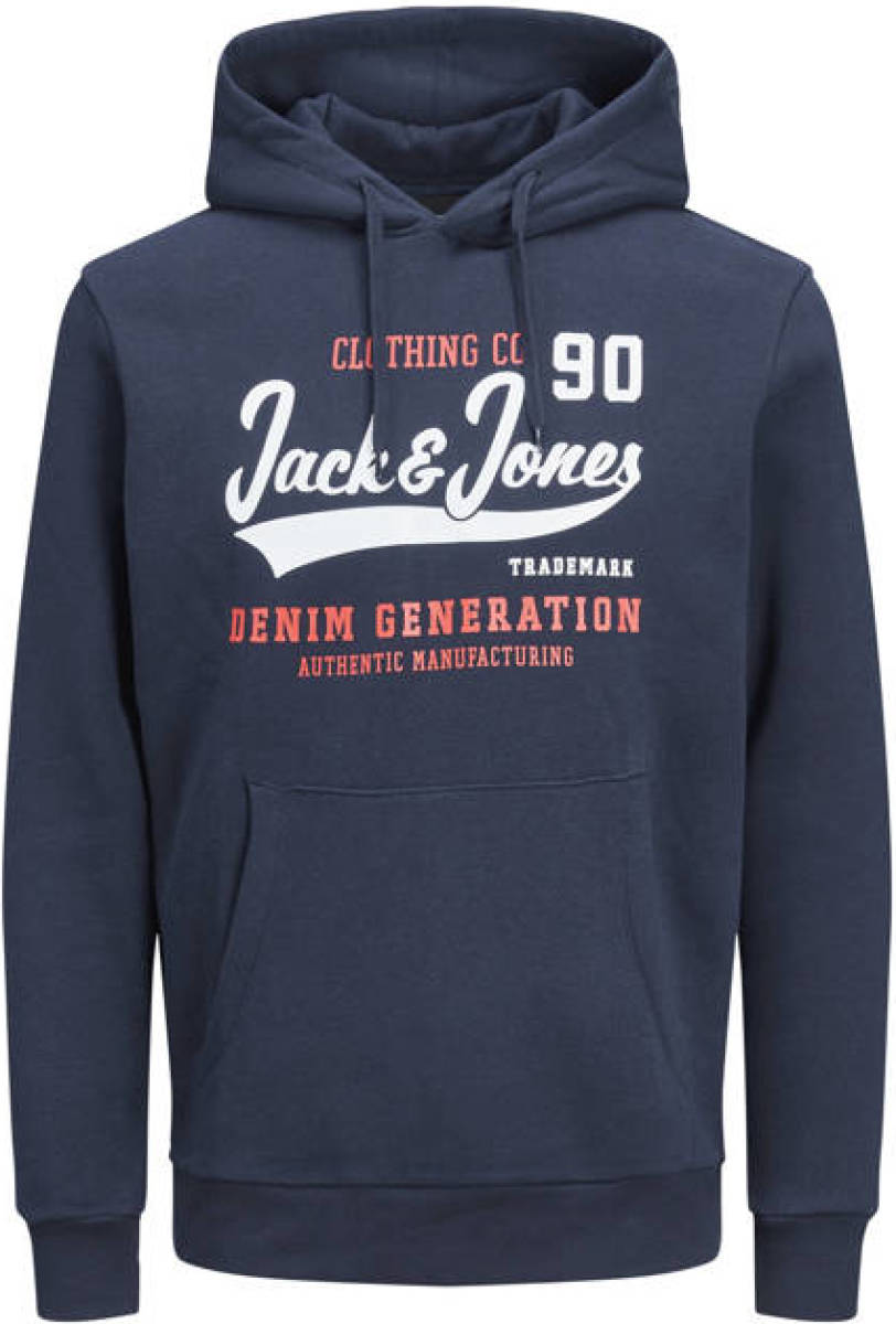 Jack & Jones ESSENTIALS hoodie met logo navy blazer