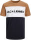 Jack & Jones ESSENTIALS slim fit T-shirt JJELOGO BLOCKING met printopdruk rubber