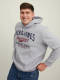 JACK & JONES PLUS SIZE hoodie JJELOGO Plus Size met logo light grey melange