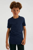 WE Fashion basic T-shirt donkerblauw