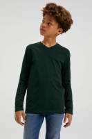 WE Fashion basic longsleeve donkergroen