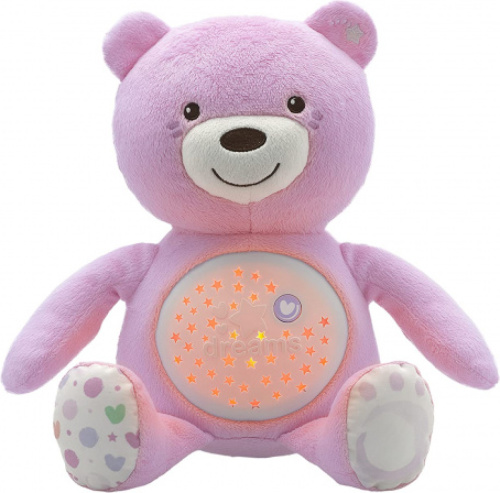 Chicco knuffelprojector Baby Bear First Dreams 27 cm roze