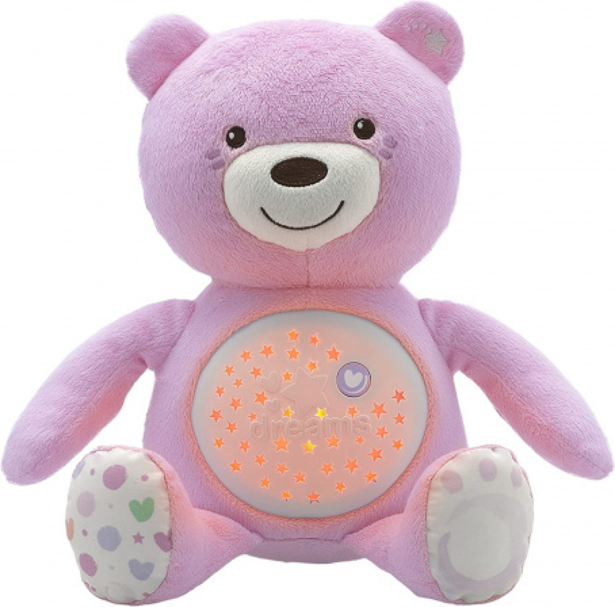 Chicco knuffelprojector Baby Bear First Dreams 27 cm roze
