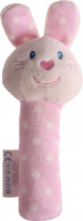 Gamberritos rammelaar konijn junior 15 cm polyester roze/wit