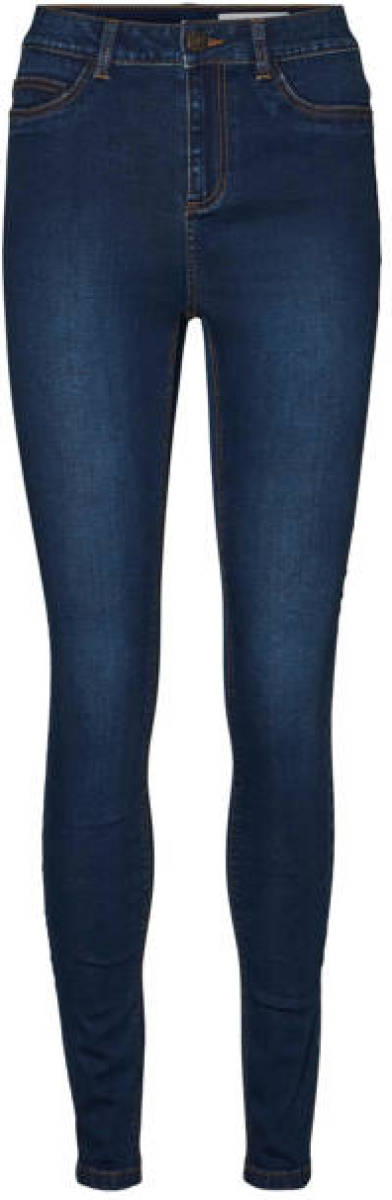 NOISY MAY high waist skinny jeans NMCALLIE dark denim