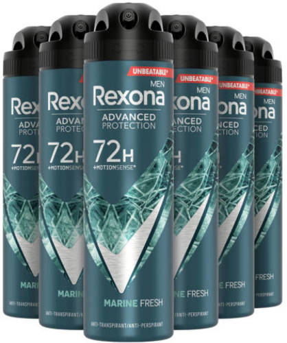 Rexona Men Advanced Protection Marine Fresh deodorant - 6 x 150 ml - voordeelverpakking