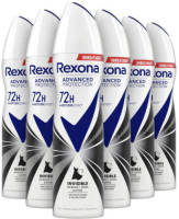 Rexona Women Advanced Protection Invisible On Black + White Clothes deodorant - 6 x 150 ml - voordeelverpakking