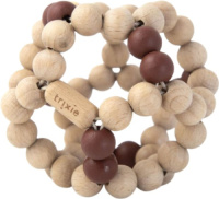 TRIXIE rammelaar Kralenbal junior 8 cm hout naturel/bordeaux