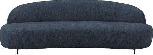 Goossens Bank Fjorde blauw, stof, 3-zits, modern design