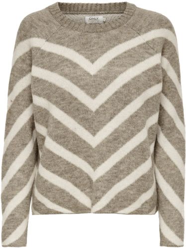 Only Zigzag Gebreide Trui Dames Green
