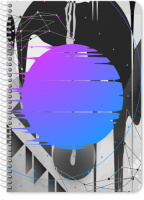 Must notitieboek Spiral 17 x 25 cm 120 pagina's blauw/zwart