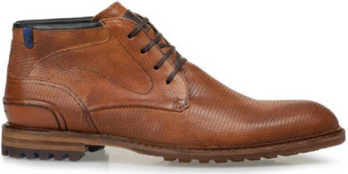 Floris van bommel Crepi 03.29 leren veterschoenen cognac