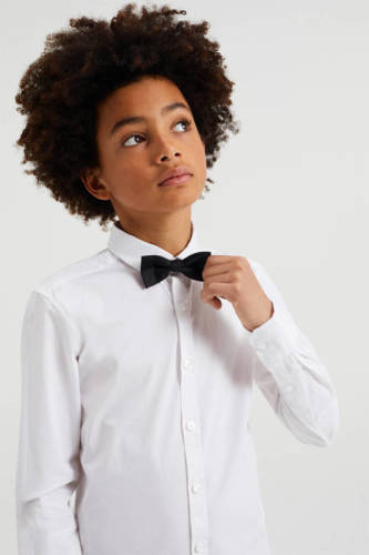 WE Fashion overhemd + vlinderstrikje wit
