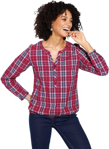 Classic Basics Geruite blouse