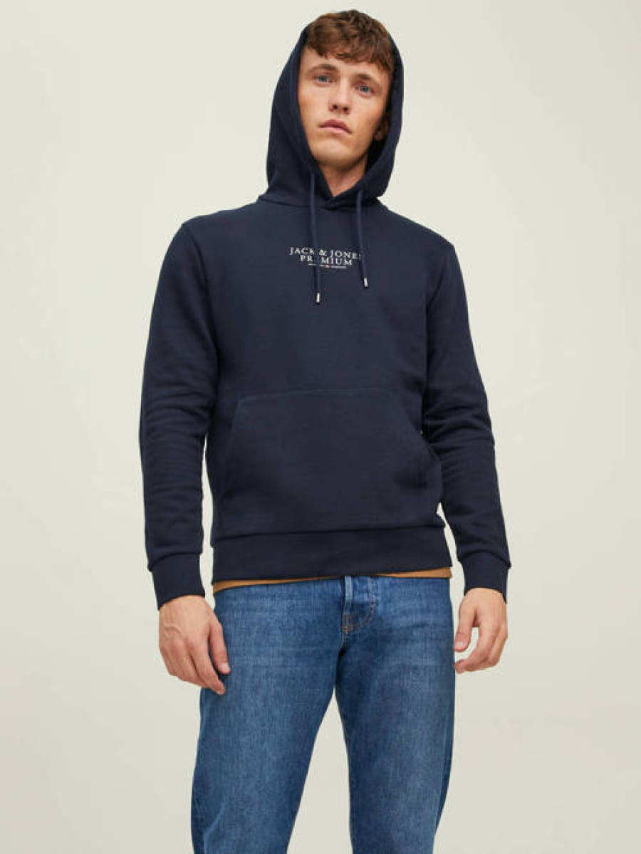 Jack & Jones PREMIUM hoodie JPRBLUARCHIE met logo navy blazer