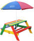 AXI Kinderpicknicktafel Nick met parasol regenboogkleurig