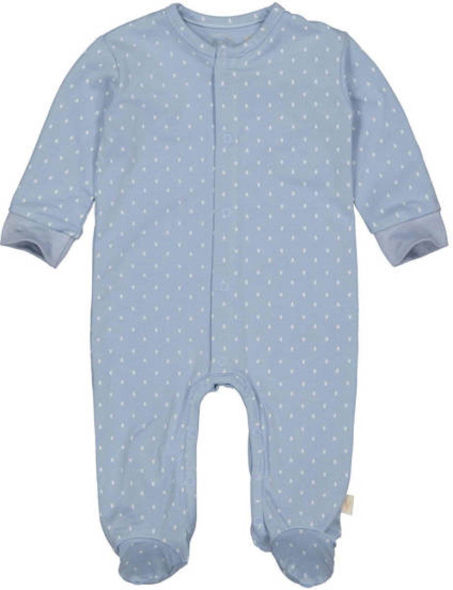 LEVV newborn baby boxpak LNIKANOS met all over print zachtblauw