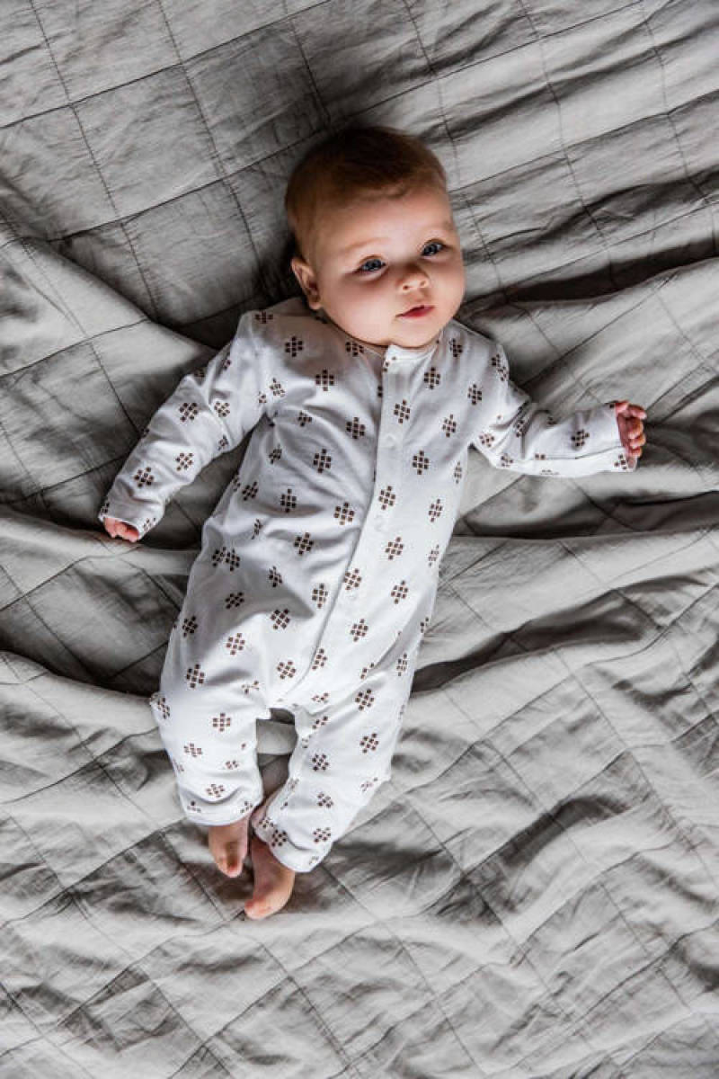 Quapi newborn baby boxpak Piper met all over print wit/taupe