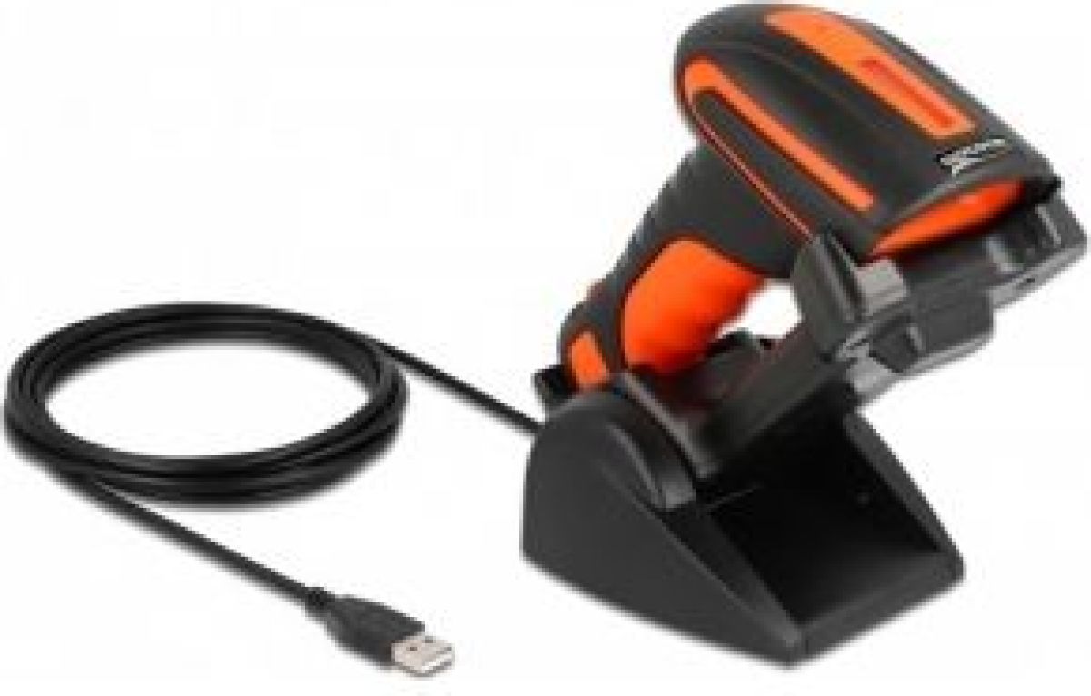 Delock 90556 barcode-lezer Draagbare streepjescodelezer 1D/2D CMOS Zwart, Oranje