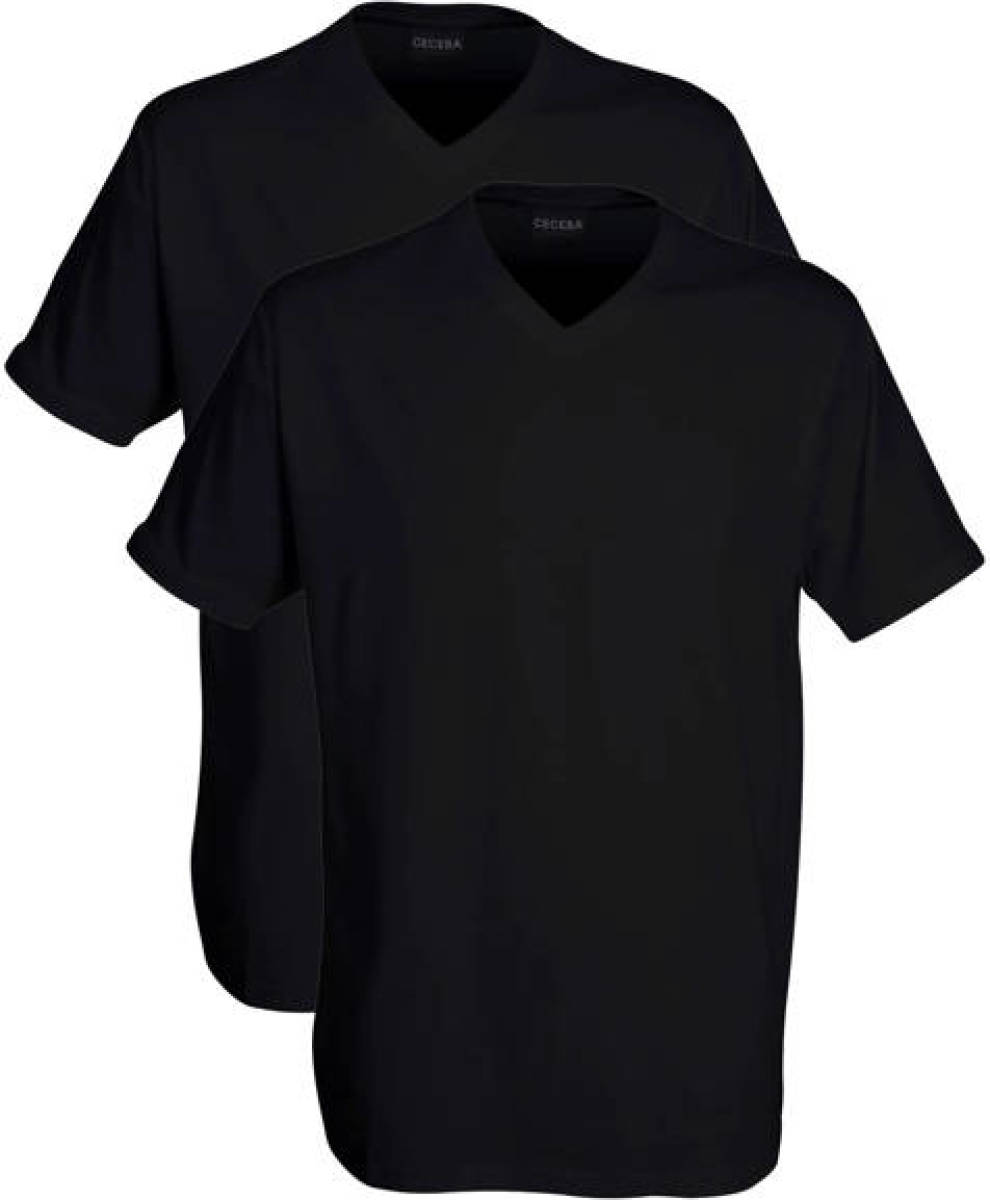 Ceceba +size T-shirt (set van 2) zwart