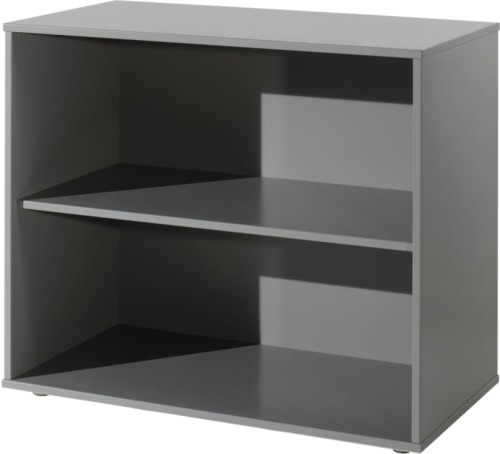 Vipack Boekenkast Pino met 2 lades hout grijs
