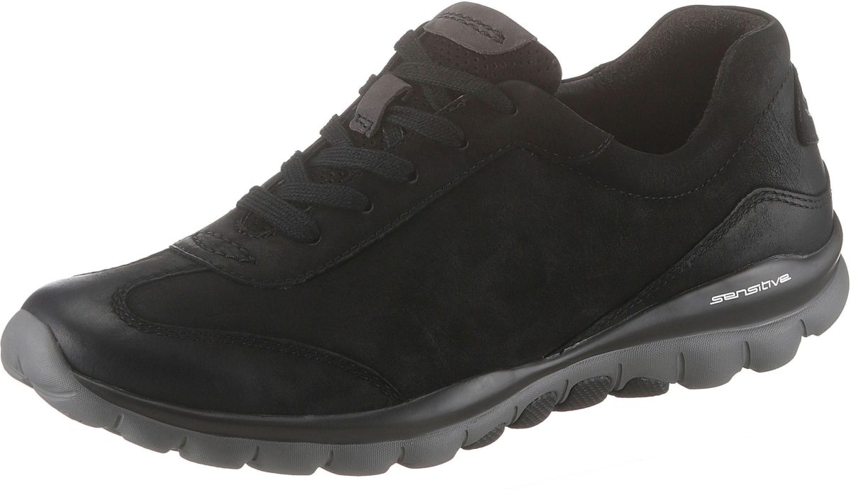 Gabor Rollingsoft Sneakers met sleehak met logo-opschrift bij de hiel