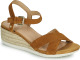 Geox Sleehaksandaaltjes D ISCHIA CORDA met sleehak in raffia-look