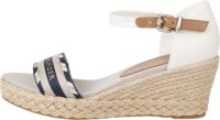 Tommy hilfiger Sleehaksandaaltjes CORPORATE WEBBING LOW WEDGE met een verstelbaar riempje