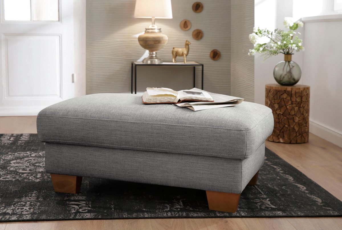 Home affaire Hockerbank Steve passend bij de serie "steve", ook in aqua clean pascha voor het gemakkelijke schoonmaken met water en aqua clean supreme-bekleding - ideaal met dierenharen en t