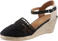 CITY WALK Sandaaltjes hak met raffia, peta-approved, veganistisch