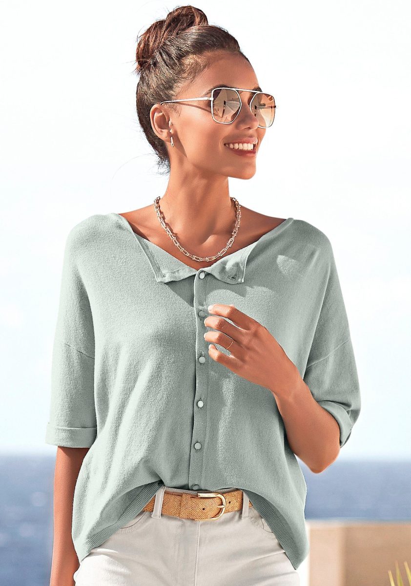 Vivance Trui met ronde hals van zacht fijntricot