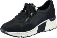 Rieker Sneakers met sleehak in de materiaalmix