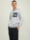 Jack & Jones CORE hoodie JCOLOGAN met logo light grey melange