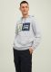 Jack & Jones CORE hoodie JCOLOGAN met logo light grey melange