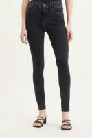 Levi's 720 high waist super skinny jeans black worn